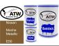 Preview: Nissan, Mocha Metallic, E50: 500ml Lackdose + 500ml Klarlack + 250ml Härter - Set, von ATW Autoteile West.